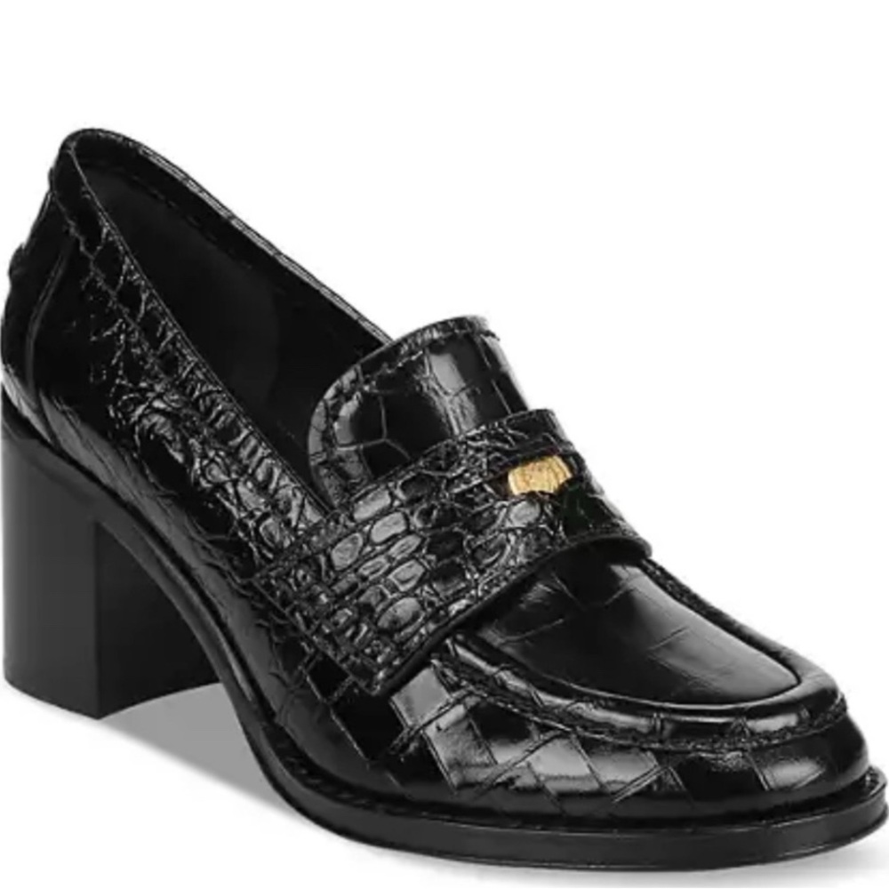 Veronica Beard Black and Gold Flats